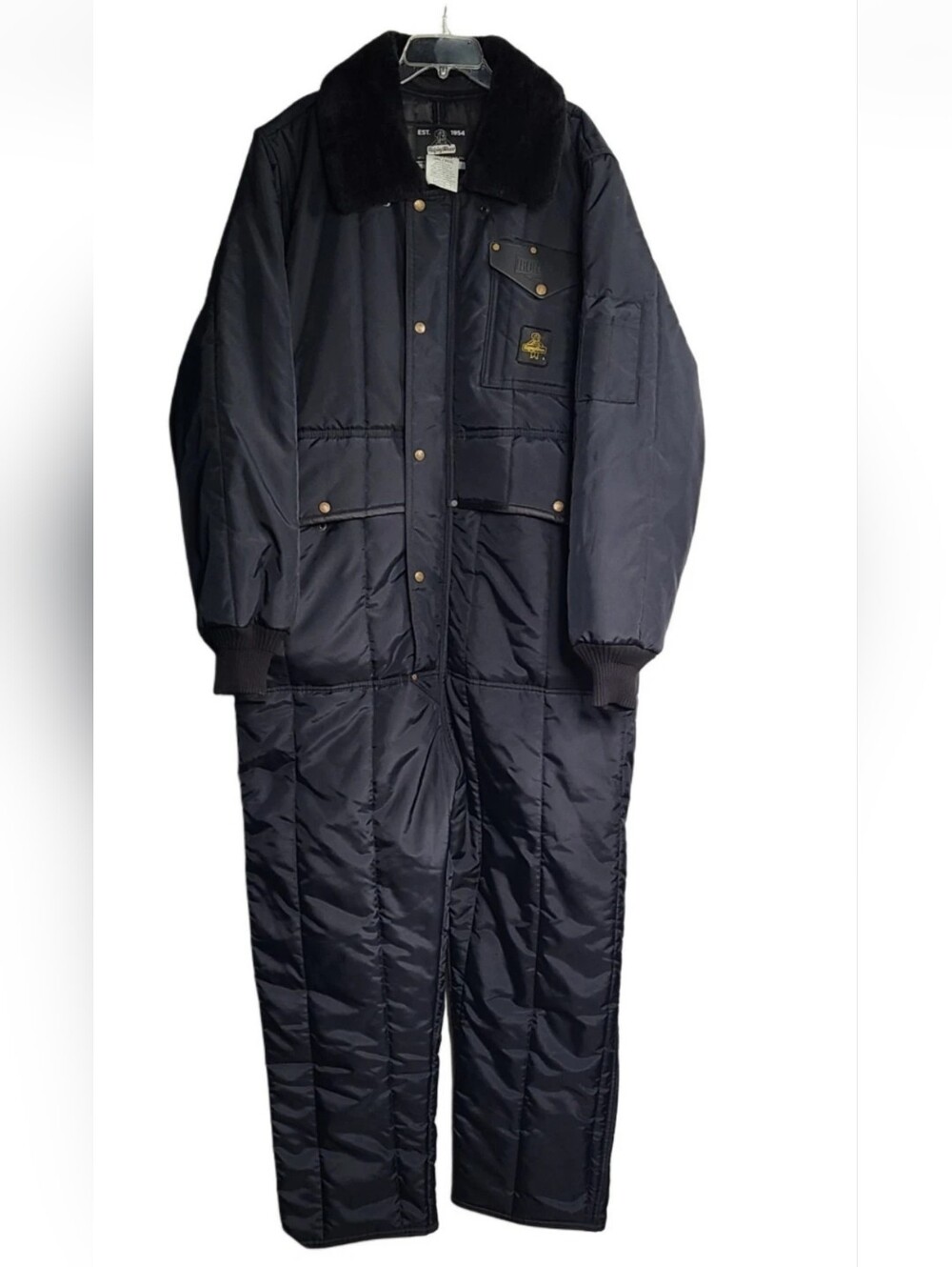 RefrigiWear Iron-Tuff Insulated Coveralls Men's XL Black Winter Freezer Suit